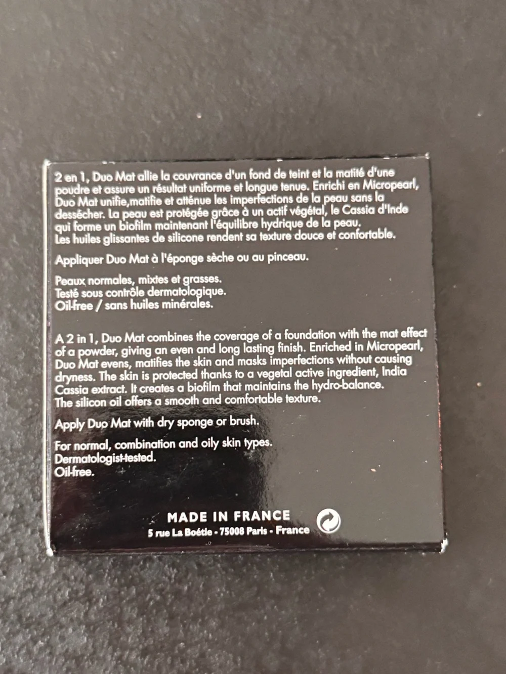 MAKE UP FOR EVER Duo Mat Foundation 207 Golden Beige NEW Discontinued